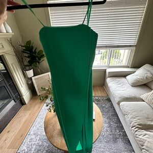 BCBG Emerald green strapless dress